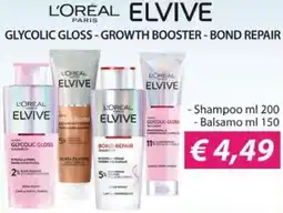 Acqua & Sapone L'ORÉAL ELVIVE Shampoo e Balsamo offerta