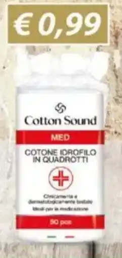 Acqua & Sapone Cotton Sound Cotone idrofilo in quadrotti offerta