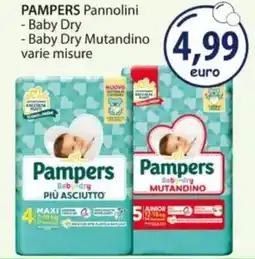 Acqua & Sapone PAMPERS Pannolini Baby Dry e Baby Dry Mutandino offerta