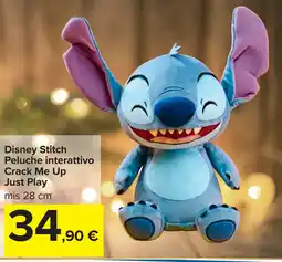 Carrefour Disney Stitch Peluche interattivo Crack Me Up Just Play offerta