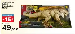 Carrefour Jurassic World Rebirth Distortus Rex Mattel offerta