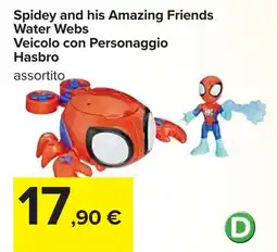 Carrefour Spidey and his Amazing Friends Water Webs Veicolo con Personaggio Hasbro offerta