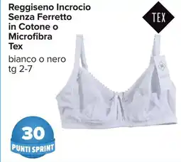 Carrefour Reggiseno Incrocio Senza Ferretto in Cotone o Microfibra Tex offerta