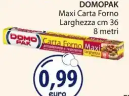 Acqua & Sapone DOMOPAK Maxi Carta Forno Larghezza offerta