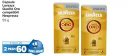Carrefour Capsule Lavazza Qualità Oro compatibili Nespresso offerta