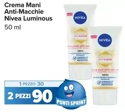 Carrefour Crema Mani Anti-Macchie Nivea Luminous offerta