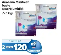 Carrefour Ariasana Minifresh buste assorbiumidità offerta