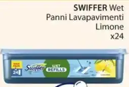 Acqua & Sapone SWIFFER Wet Panni Lavapavimenti Limone x24 offerta