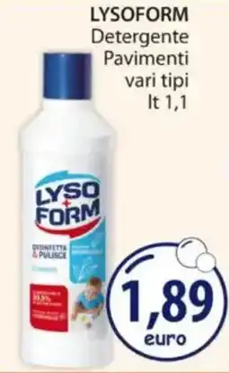 Acqua & Sapone LYSOFORM Detergente Pavimenti offerta
