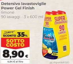 Coop Detersivo lavastoviglie Power Gel Finish offerta