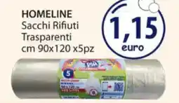 Acqua & Sapone HOMELINE Sacchi Rifiuti Trasparenti offerta