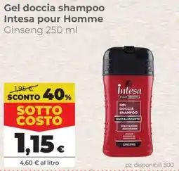 Coop Gel doccia shampoo Intesa pour Homme Ginseng offerta