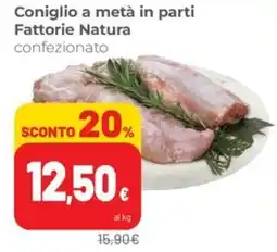 Coop Coniglio a metà in parti Fattorie Natura offerta