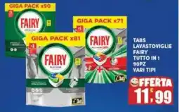 Maury's Tabs lavastoviglie fairy tutto in 1 offerta
