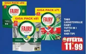Maury's Tabs lavastoviglie fairy tutto in 1 offerta
