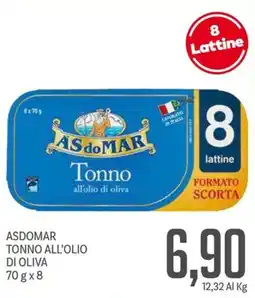 Supermercati Piccolo Asdomar tonno all'olio di oliva offerta