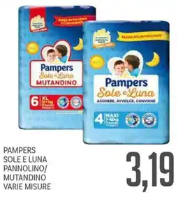 Supermercati Piccolo Pampers sole e luna pannolino/ mutandino offerta