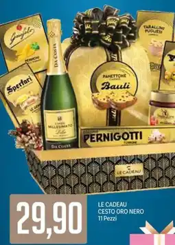 Supermercati Piccolo Le cadeau cesto oro nero offerta