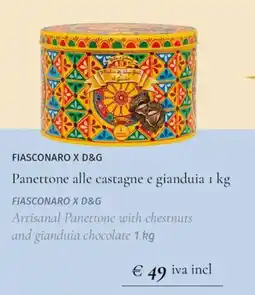 Prezzemolo e Vitale FIASCONARO X D&G Panettone alle castagne e gianduia offerta