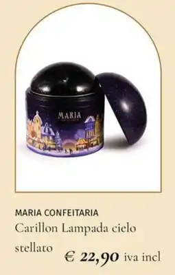 Prezzemolo e Vitale MARIA CONFEITARIA Carillon Lampada cielo stellato offerta