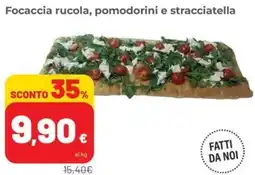 Coop Focaccia rucola, pomodorini e stracciatella offerta