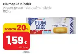Coop Plumcake Kinder offerta