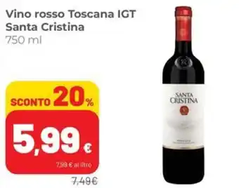 Coop Vino rosso Toscana IGT Santa Cristina offerta