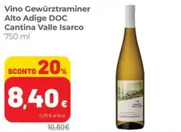 Coop Vino Gewürztraminer Alto Adige DOC Cantina Valle Isarco offerta