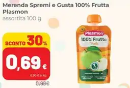 Coop Merenda Spremi e Gusta 100% Frutta Plasmon offerta