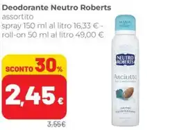 Coop Deodorante Neutro Roberts offerta