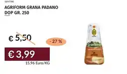 Prezzemolo e Vitale Agriform grana padano dop offerta