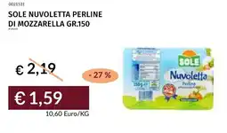 Prezzemolo e Vitale Sole nuvoletta perline di mozzarella offerta