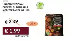Prezzemolo e Vitale Unconventional cubetti di tofu alla mediterranea offerta