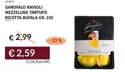 Prezzemolo e Vitale Garofalo ravioli mezzelune tartufo ricotta bufala offerta