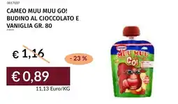 Prezzemolo e Vitale Cameo muu muu go! budino al cioccolato e vaniglia offerta