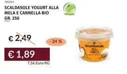 Prezzemolo e Vitale Scaldasole yogurt alla mela e cannella bio offerta