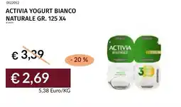 Prezzemolo e Vitale Activia yogurt bianco naturale offerta