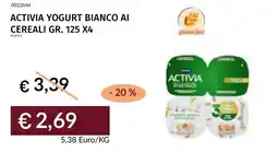 Prezzemolo e Vitale Activia yogurt bianco ai cereali offerta
