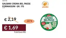 Prezzemolo e Vitale Galbani crema bel paese formaggini offerta