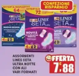 Maury's Assorbenti LINES SETA ultra notte con ali vari formati offerta