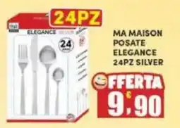 Maury's Ma maison posate elegance 24pz silver offerta