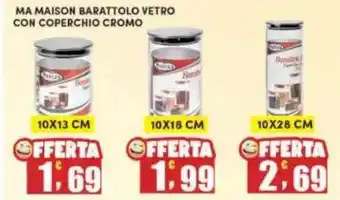 Maury's Ma maison barattolo vetro con coperchio cromo offerta