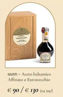 Prezzemolo e Vitale GIUSTI Aceto balsamico Affinato o Extravecchio offerta