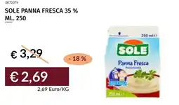 Prezzemolo e Vitale Sole panna fresca 35 % offerta