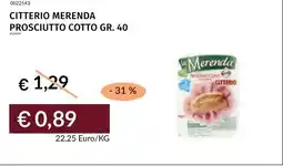 Prezzemolo e Vitale Citterio merenda prosciutto cotto offerta