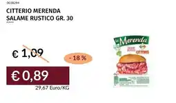 Prezzemolo e Vitale Citterio merenda salame rustico offerta
