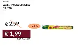 Prezzemolo e Vitale Valle' pasta sfoglia offerta