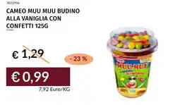 Prezzemolo e Vitale Cameo muu muu budino alla vaniglia con confetti offerta