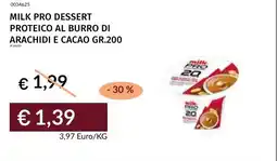 Prezzemolo e Vitale Milk pro dessert proteico al burro di arachidi e cacao offerta