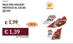 Prezzemolo e Vitale Milk pro dessert proteico al cacao offerta